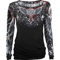 Indlæs billede i Gallery viewer, Langærmet T-shirt Spiral Life And Death Cross