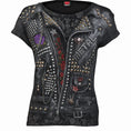Indlæs billede i Gallery viewer, Tops - Short Sleeve Spiral Goth Metal