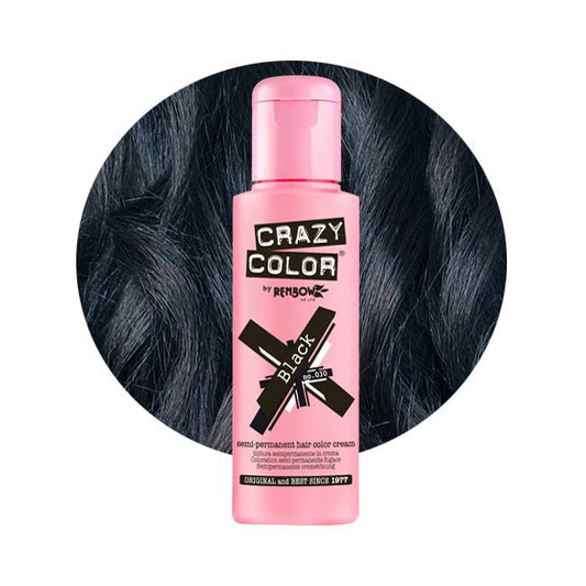Crazy Color Hårfarve Black (100ml) - Fatima.Dk
