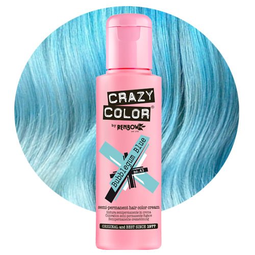 Crazy Color Hårfarve Bubblegum Blue (100ml) - Fatima.Dk