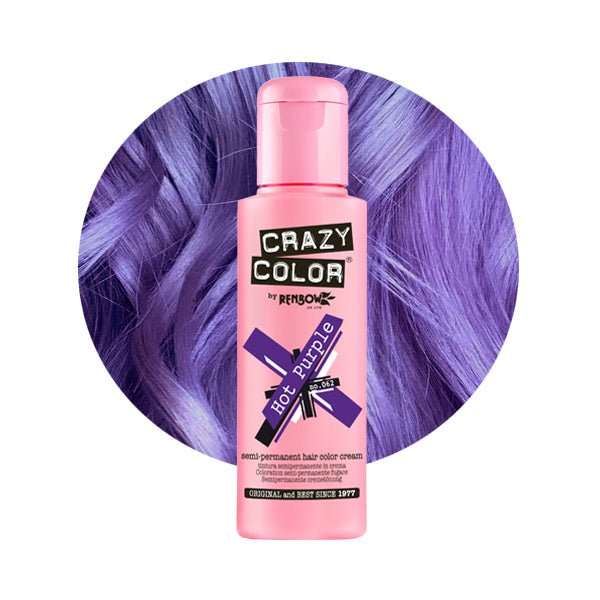 Crazy Color Hårfarve Hot Purple (100ml) - Fatima.Dk