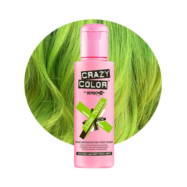 Crazy Color Hårfarve Lime Twist (100ml) - Fatima.Dk