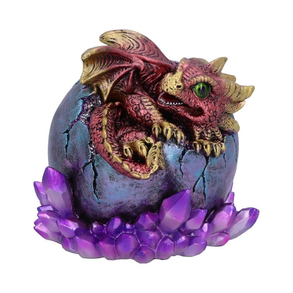 Drage Crimson Hatchling Glow Dragon Crystal (15cm) - Fatima.Dk