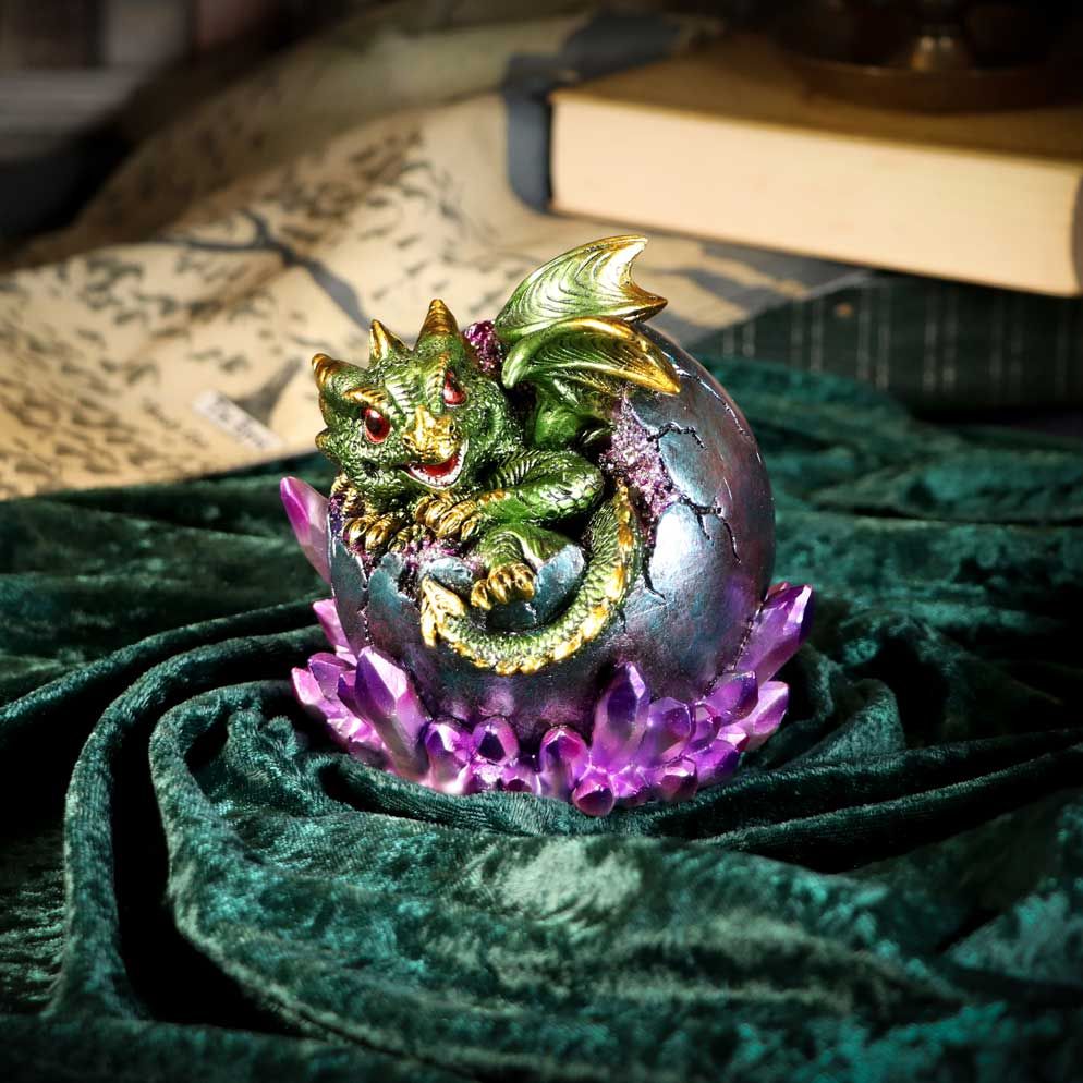 Drage Emerald Hatchling Glow (12.5cm) - Fatima.Dk