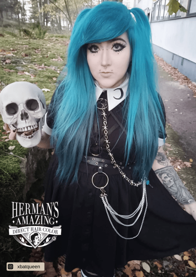 Hermans Hårfarve Amelia Aqua Blue (115ml) - Fatima.Dk