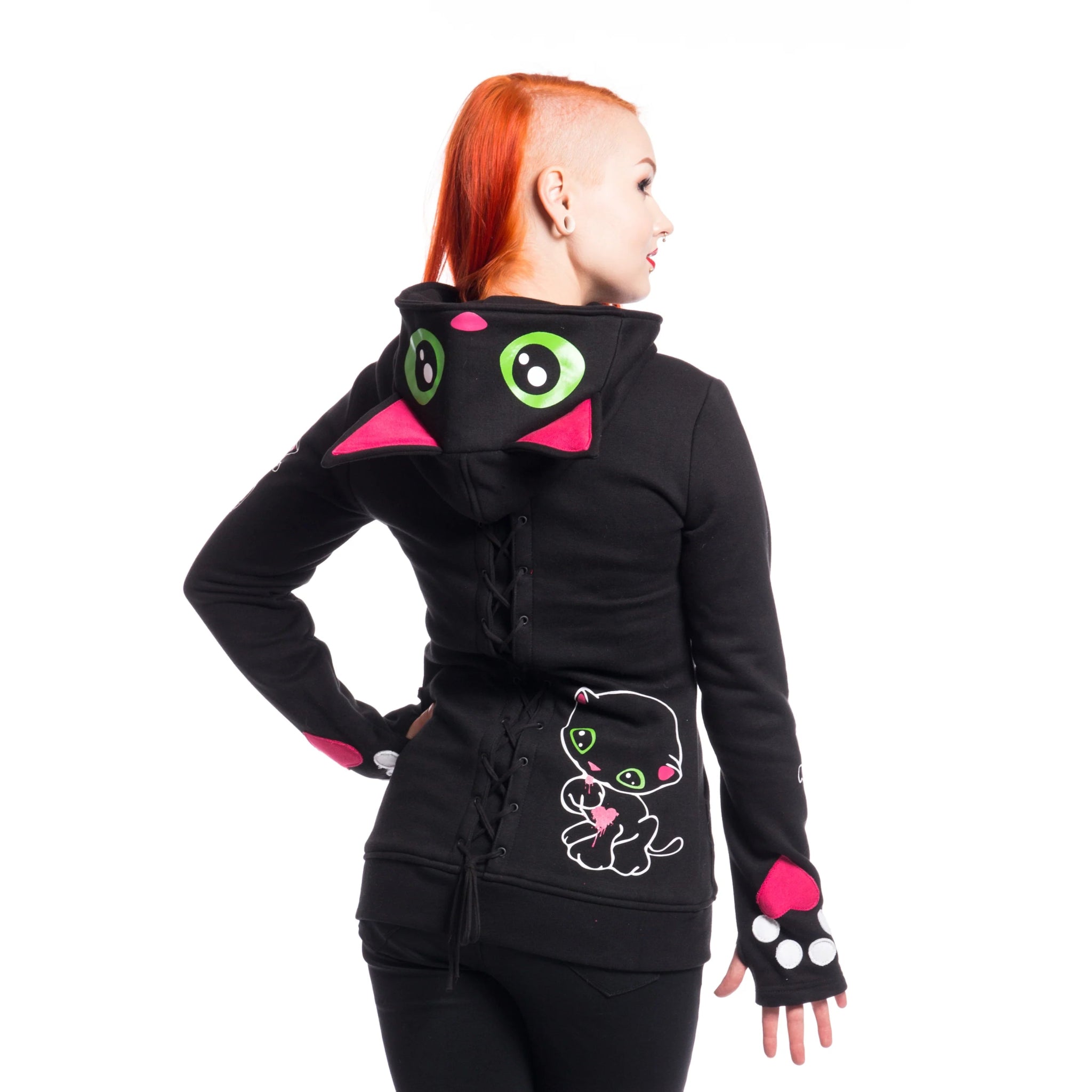 Hood Black Cat - Fatima.Dk