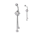Load image into Gallery viewer, Navlepiercing Chained - 316L Kirurgisk Stål - Fatima.Dk