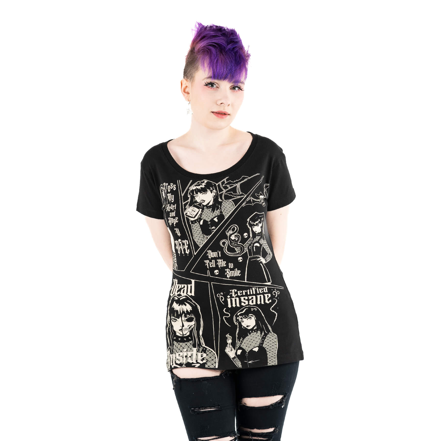 T-shirt Certified Insane - Fatima.Dk