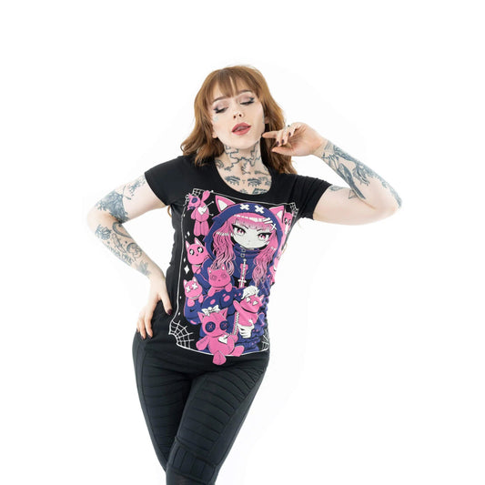 T-shirt Kitty Mayhem - Fatima.Dk