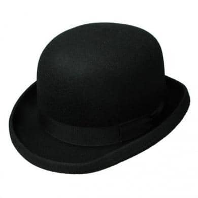 Bowler hat i høj kvalitet! - Sort flot bowlerhat, som er lavet af lækker filt!