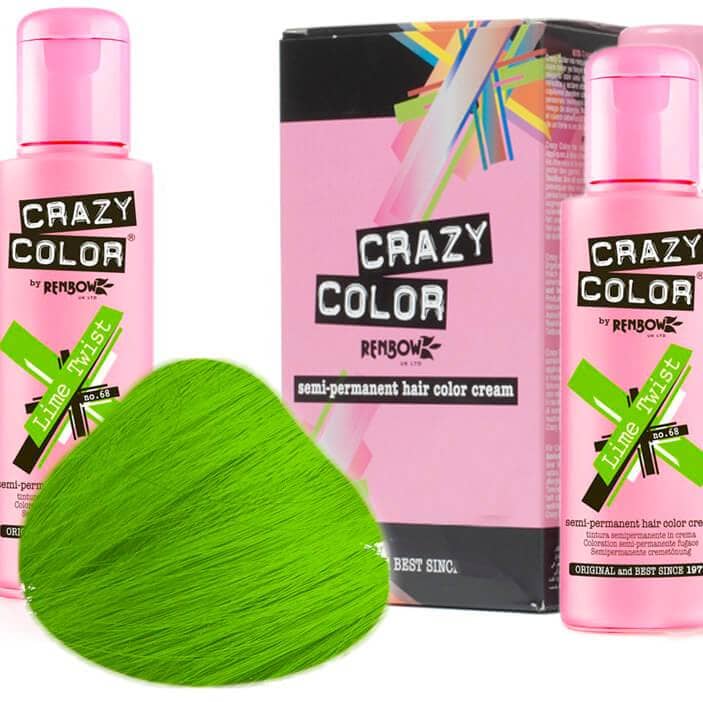 Crazy Color Hårfarve Lime Twist (100ml) - Crazy Color - Fatima.Dk