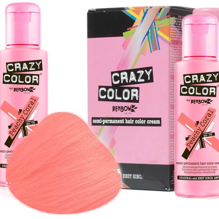 Crazy Color Hårfarve Peachy Coral (100ml) - Crazy Color - Fatima.Dk