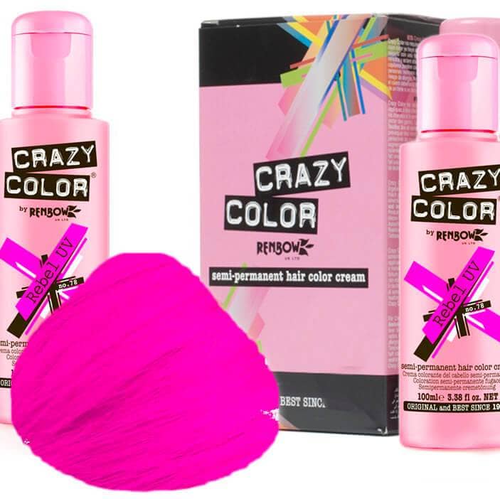 Crazy Color Hårfarve Rebel UV (100ml) - Crazy Color - Fatima.Dk