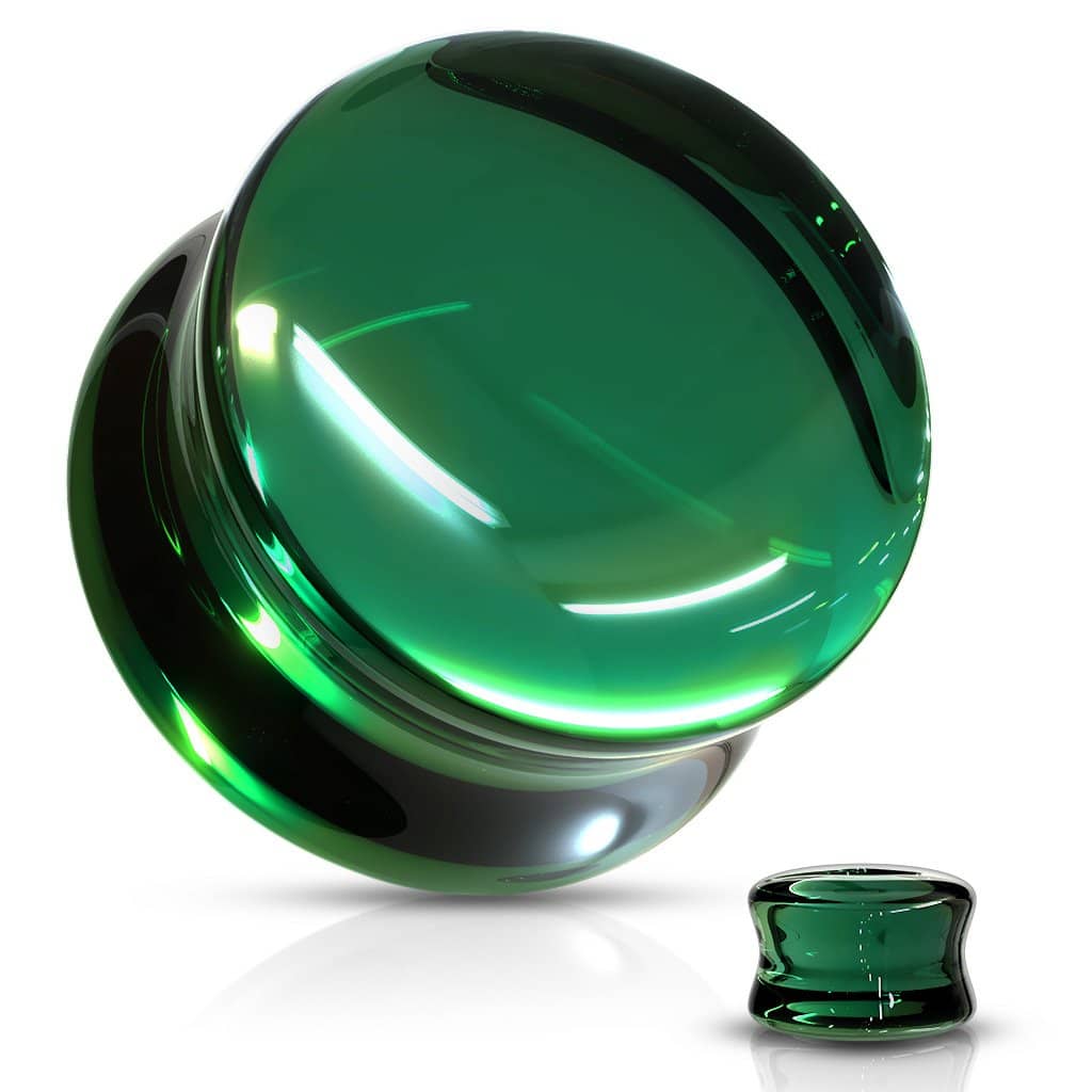 Plugs Stretch Glass Grøn