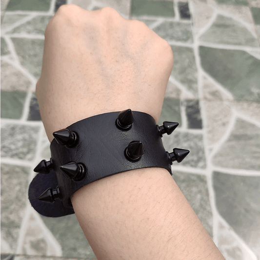 Armbånd 2 Række Dark Spikes - Fatima.Dk