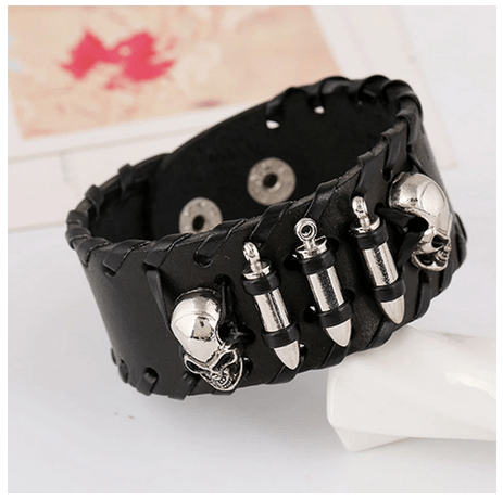 Armbånd 2 Række Death Bullets - Fatima.Dk