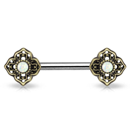 Brystpiercing Clover - 316L Kirurgisk Stål - Fatima.Dk