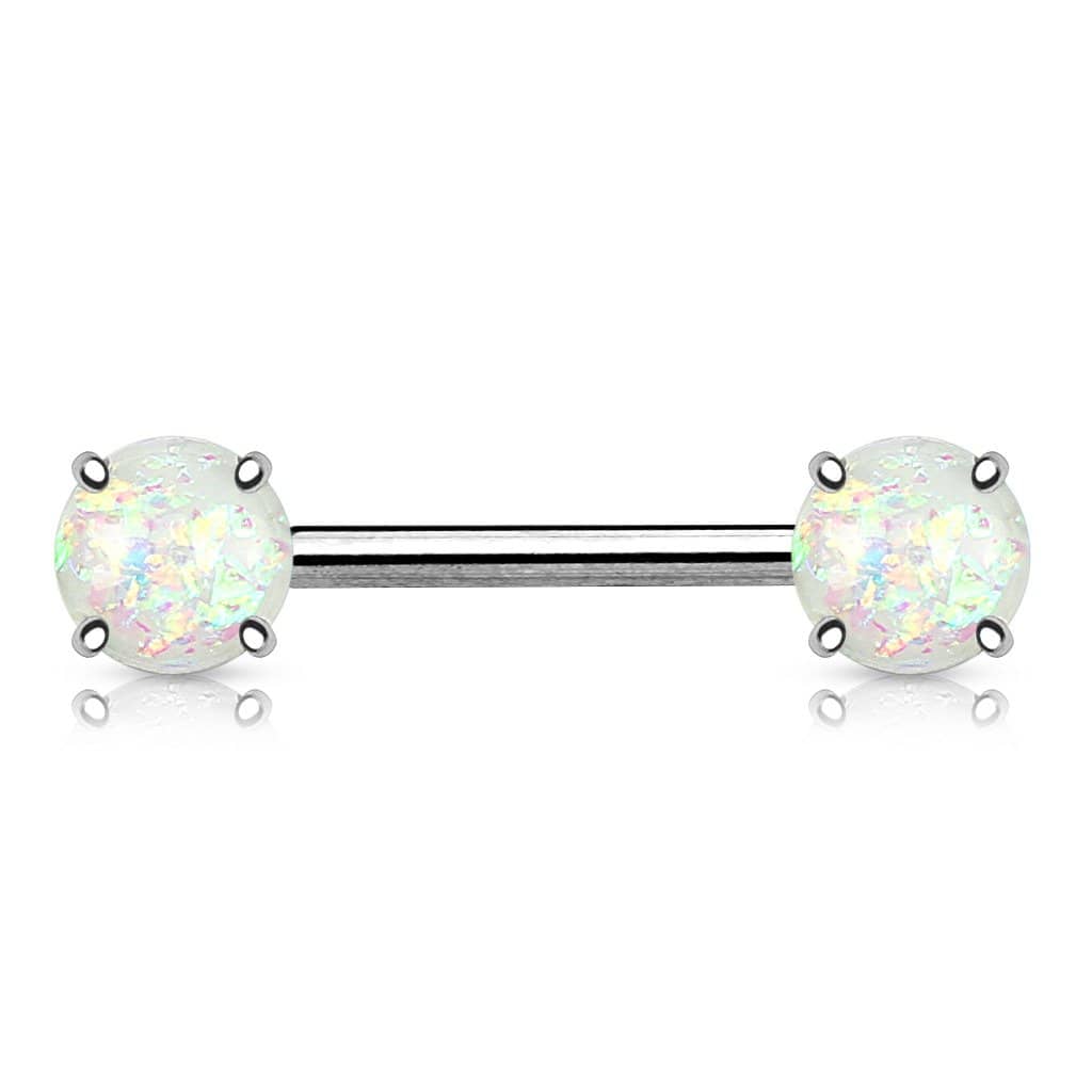 Brystpiercing Opal Galore - 316L Kirurgisk Stål - Fatima.Dk