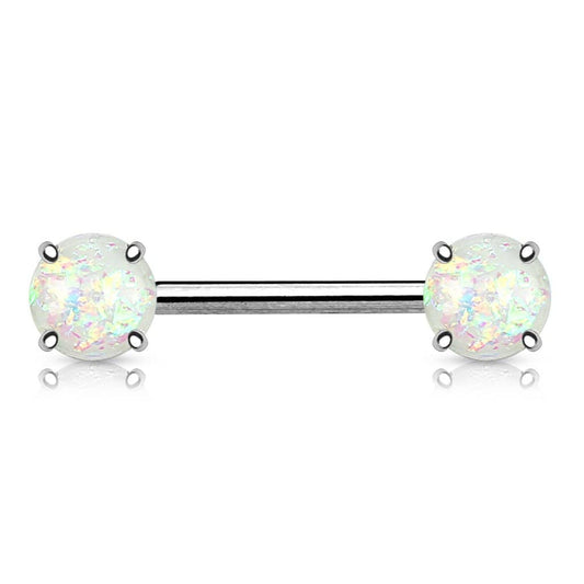 Brystpiercing Opal Galore - 316L Kirurgisk Stål - Fatima.Dk