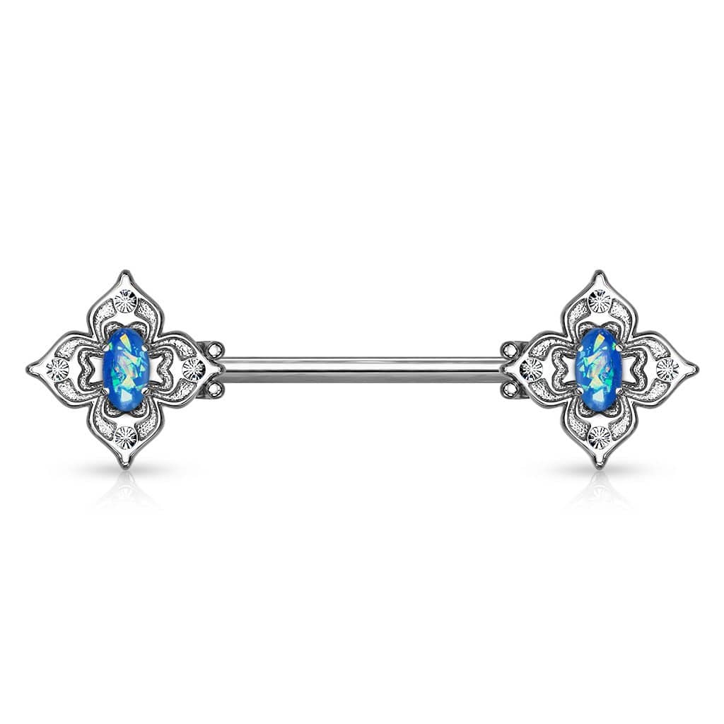 Brystpiercing Silver Clover - 316L Kirurgisk Stål - Fatima.Dk