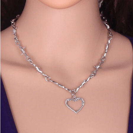 Halskæde Barbed Heart - Fatima.Dk