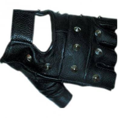 Handschuhe, fingerlos, Biker-Nieten – Jetzt kaufen –