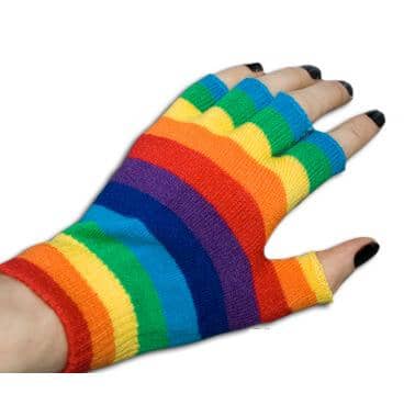 Handsker Fingerløse Regnbue - Fatima.Dk