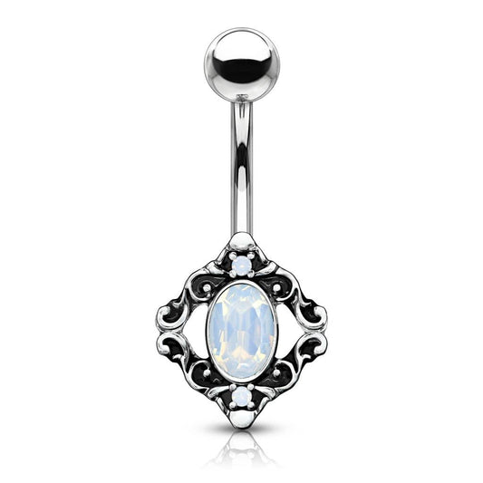 Navlepiercing Antique Romance - 316L Kirurgisk Stål - Fatima.Dk