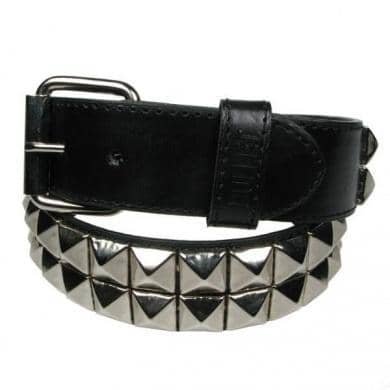 Nittebælte Kunstlæder 2 Række Sølv - Fatima.Dk