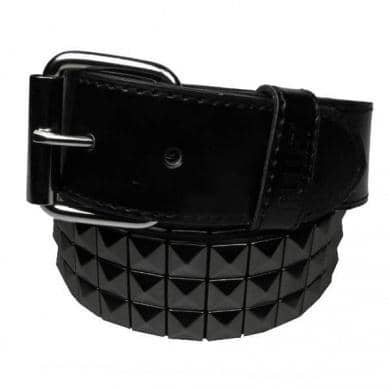 Nittebælte Kunstlæder 3 Række Sort - Fatima.Dk