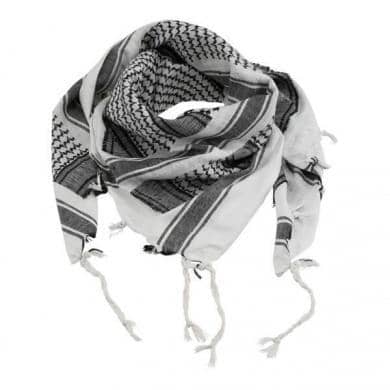 Partisaner Tørklæde Hvid/Sort - Fatima.Dk