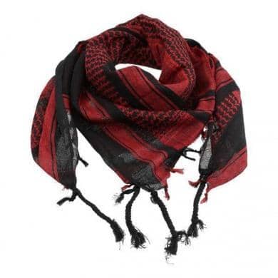 Partisaner Tørklæde Sort/Rød - Fatima.Dk