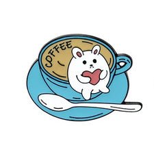 Pin Coffee Cat - Fatima.Dk