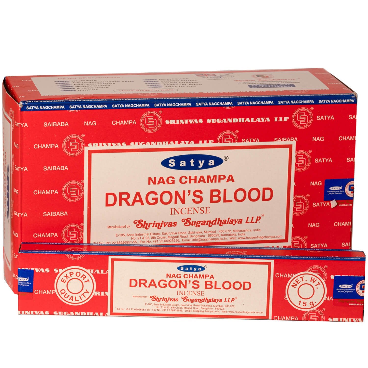 Røgelse Satya Dragons Blood (15g) - Fatima.Dk