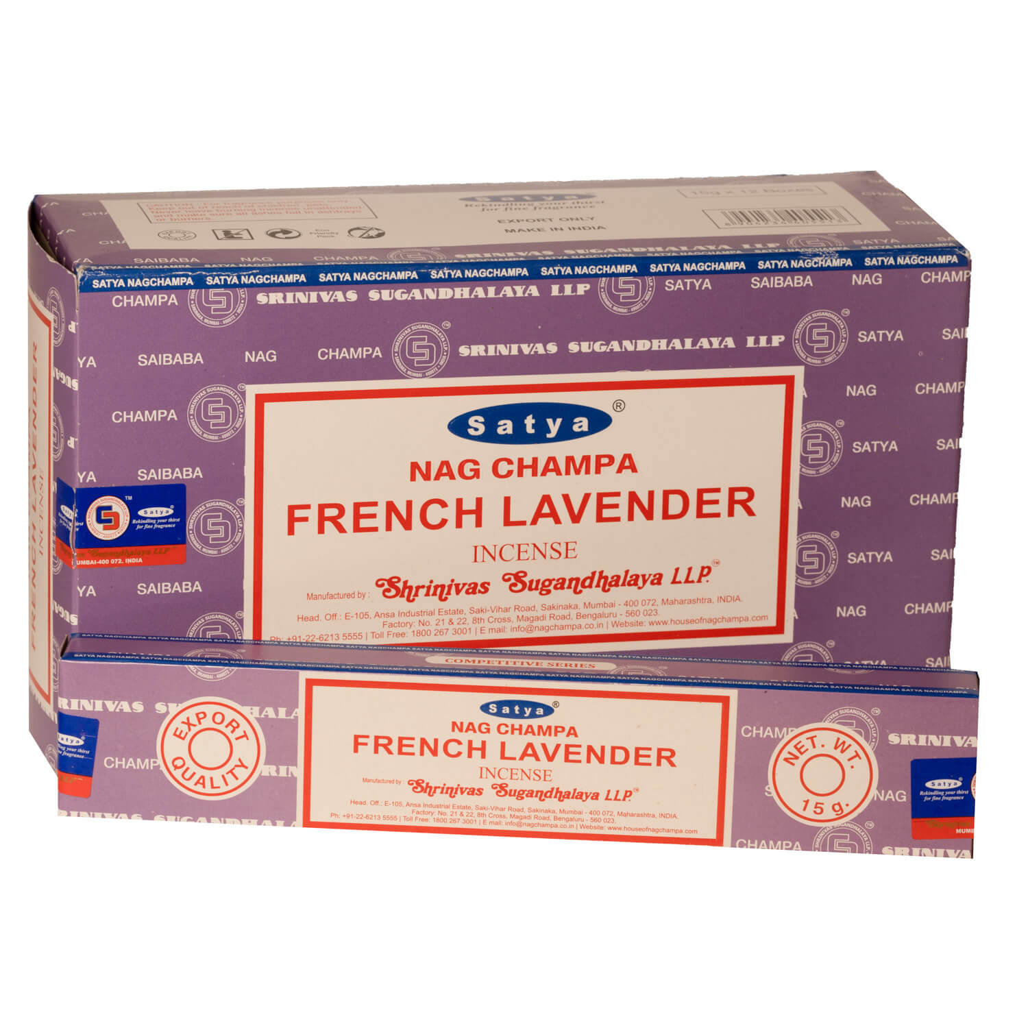 Røgelse Satya French Lavender (15g) - Fatima.Dk