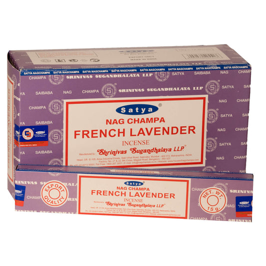Røgelse Satya French Lavender (15g) - Fatima.Dk