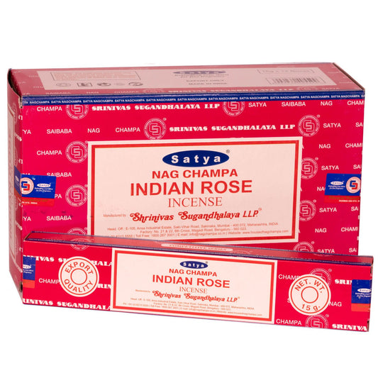 Røgelse Satya Indian Rose (15g) - Fatima.Dk