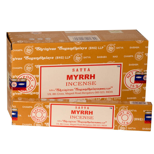 Røgelse Satya Myrrh (15g) - Fatima.Dk