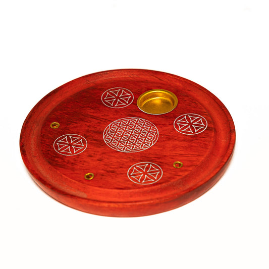 Røgelsesholder Mandala Rød - Fatima.Dk