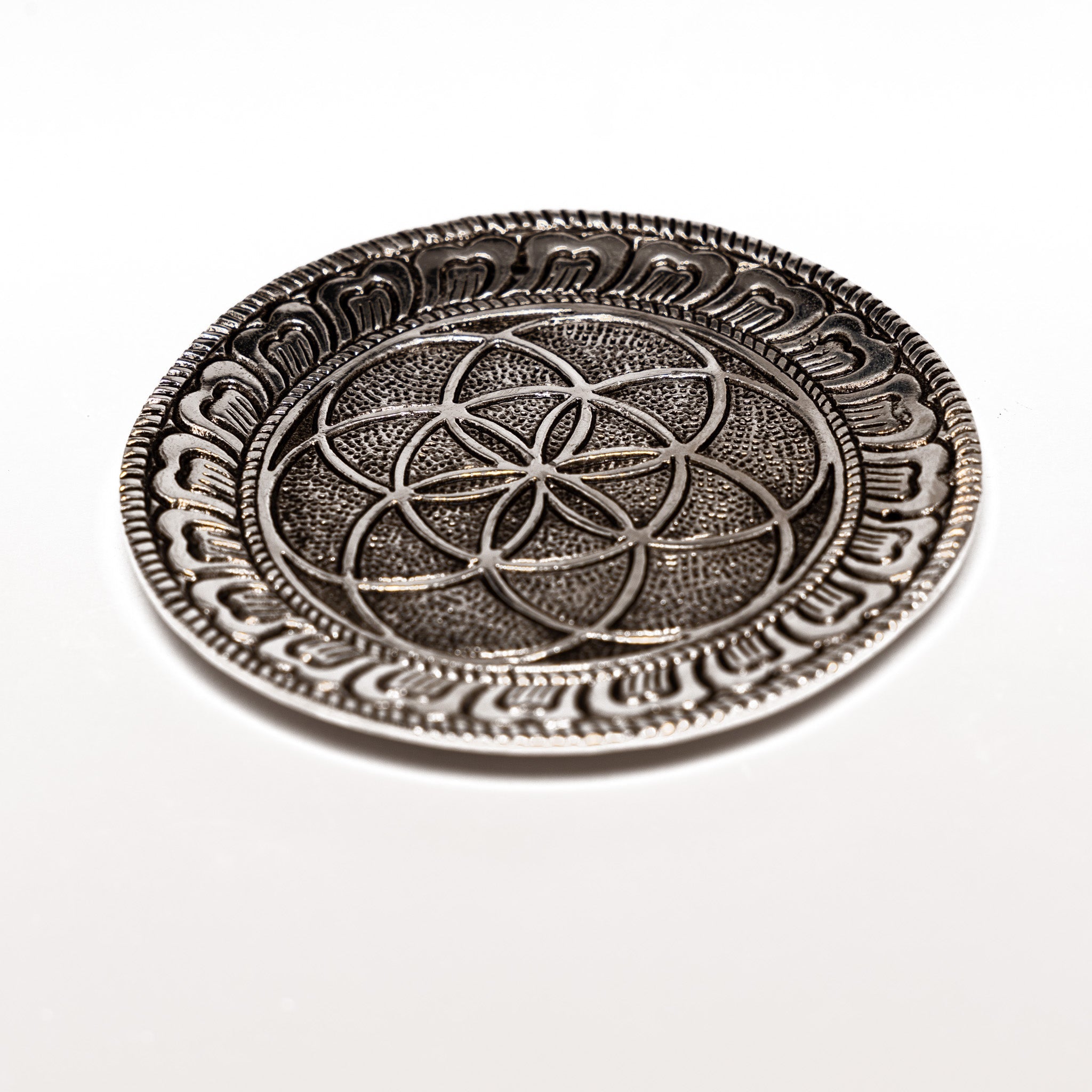 Røgelsesholder Metal Mandala - Fatima.Dk