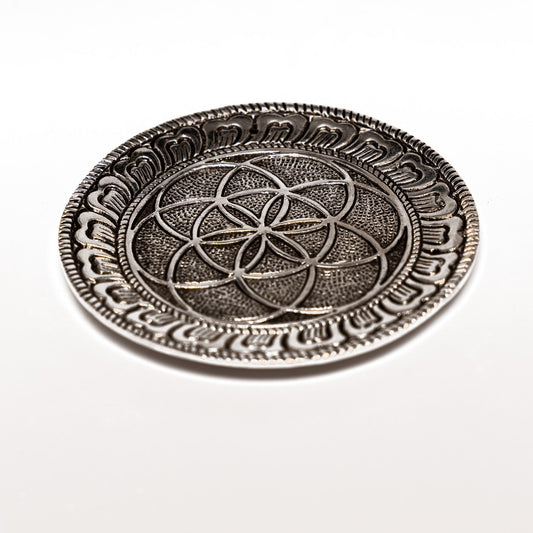 Røgelsesholder Metal Mandala - Fatima.Dk