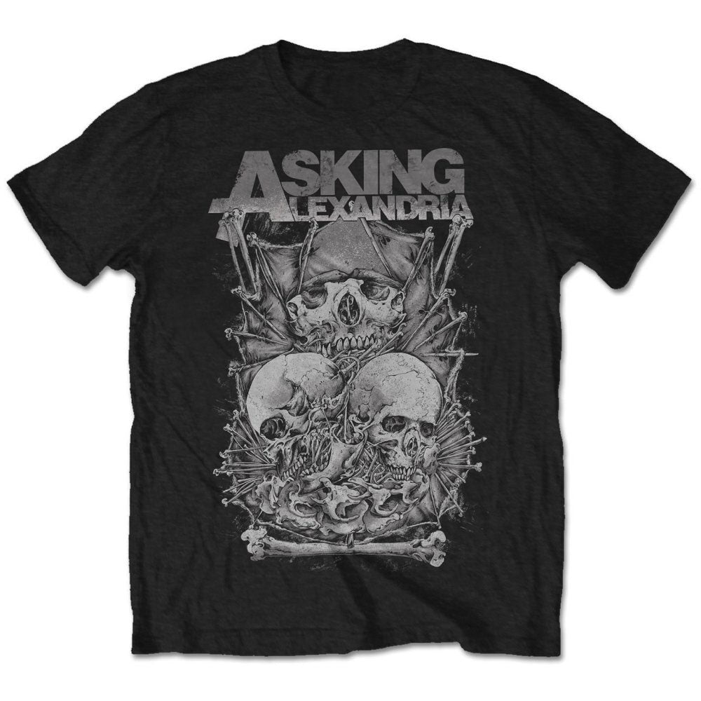 T-shirt Asking Alexandria - Skull Stack (Unisex) - Fatima.Dk