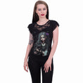 Load image into Gallery viewer, Tops - Short Sleeve Spiral Goth Familiar
