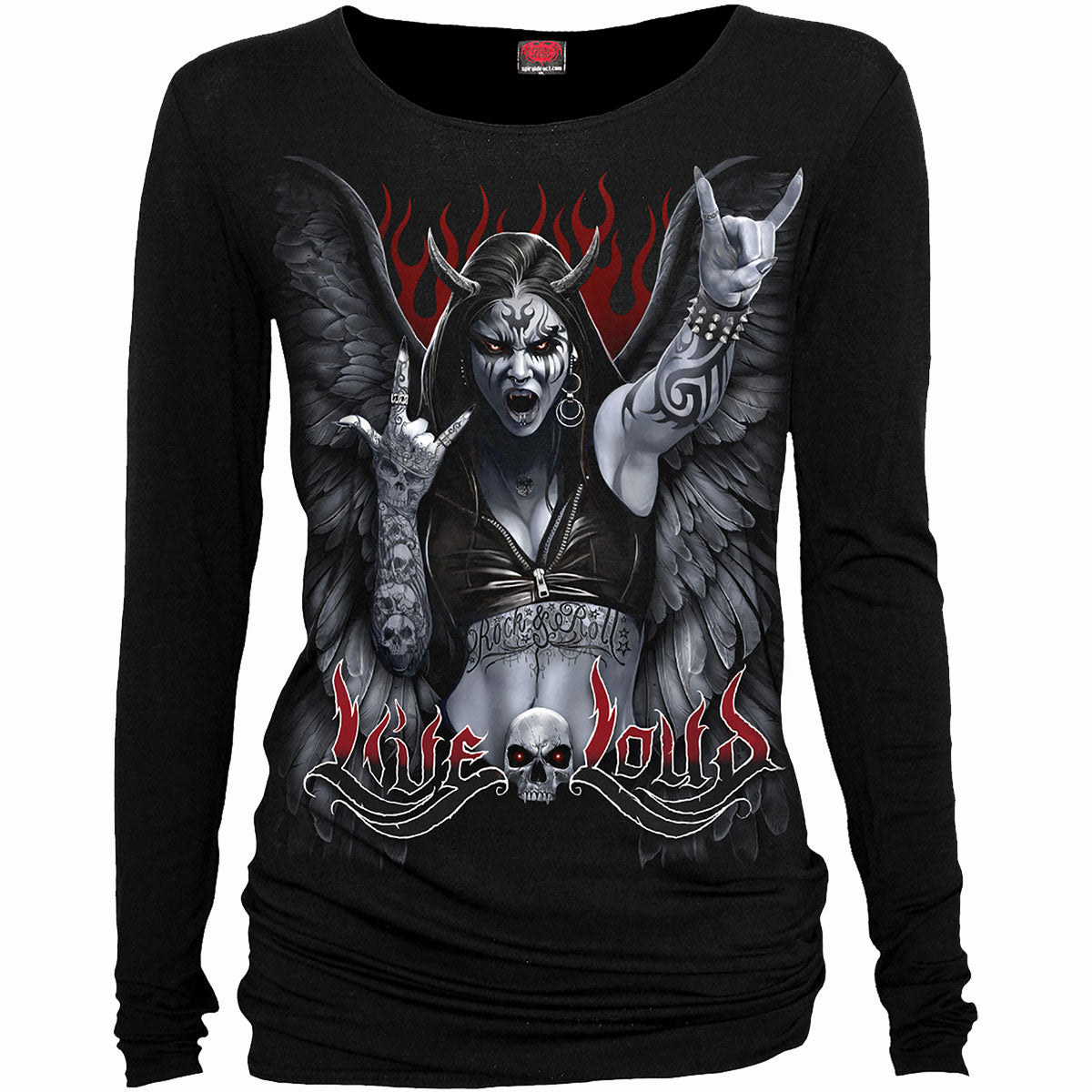 Langærmet T-shirt Spiral Rock Loud