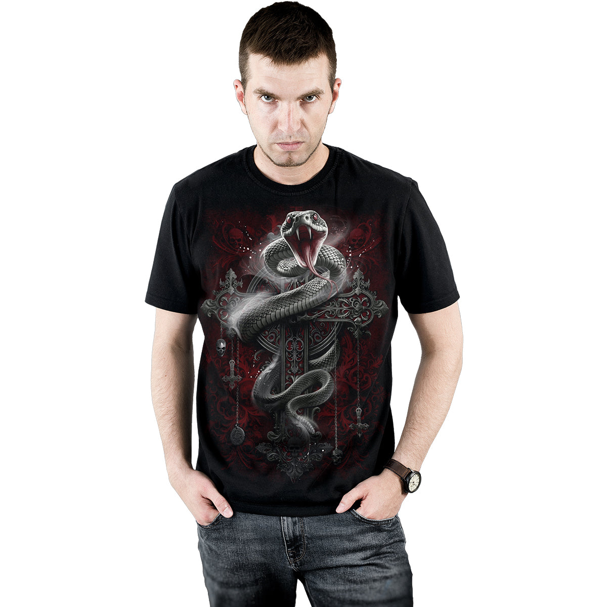 T-shirt Spiral Gothic Serpent
