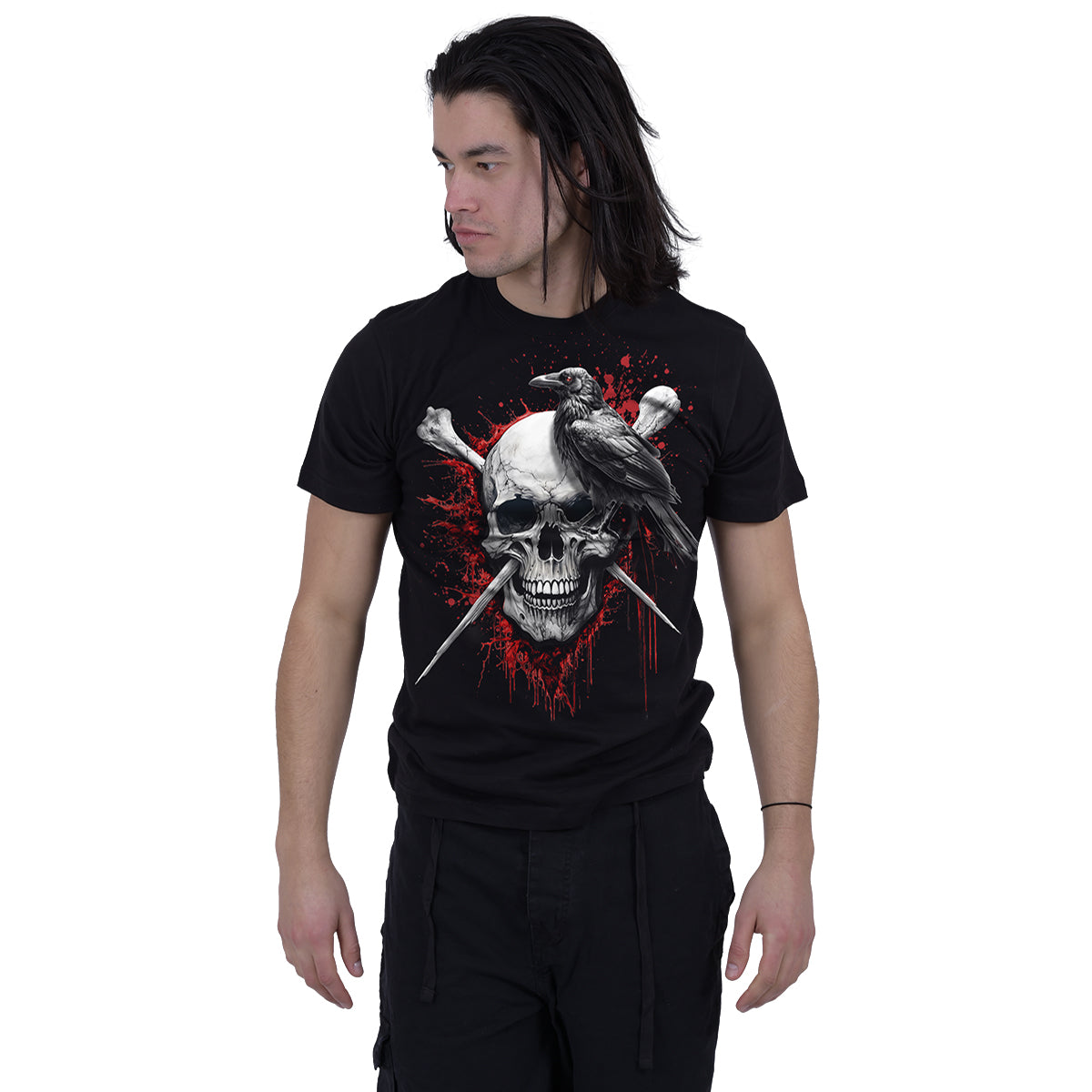 T-shirt Spiral Death Raven