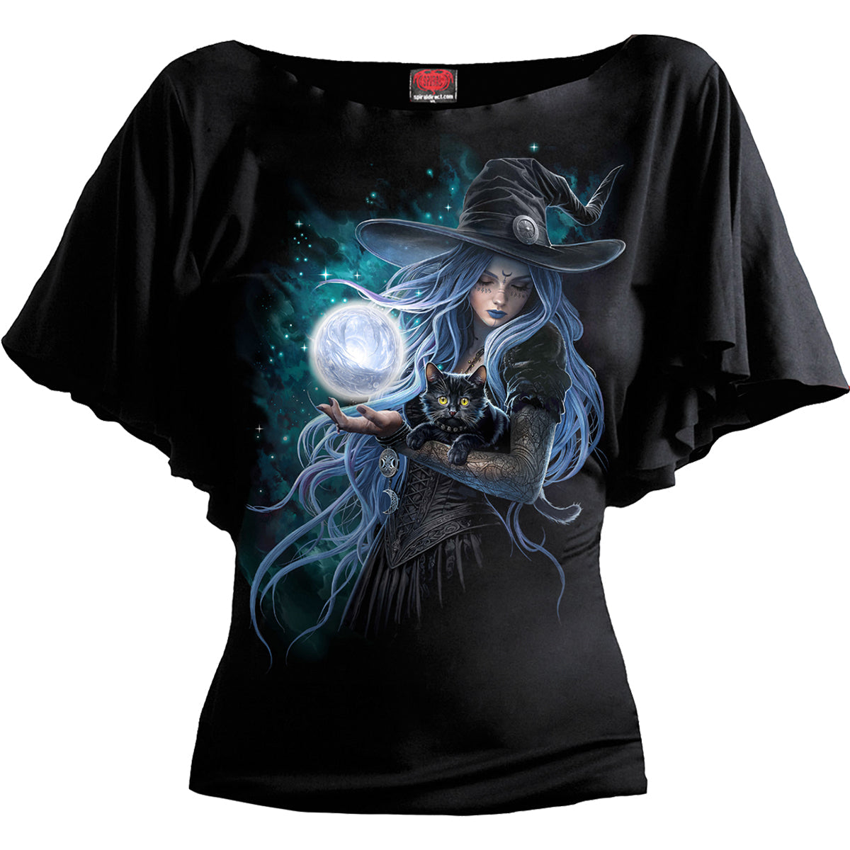 Tops - Short Sleeve Spiral Mystic Moon