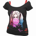 Load image into Gallery viewer, Tops - Short Sleeve Spiral Harley Quinn
