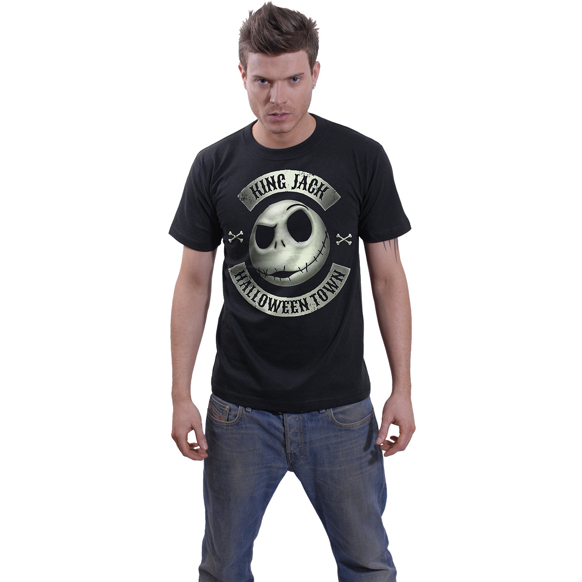 T-shirt Spiral Nightmare Before Xmas -Jack Crest (Glow)