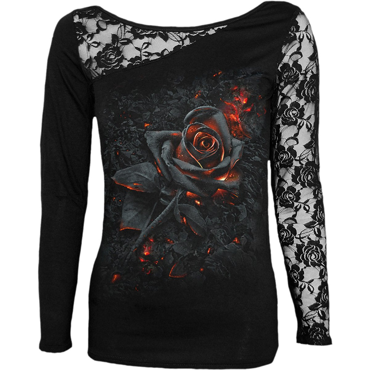 Langærmet T-shirt Spiral Burnt Rose